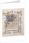 Manuscript Leaf with the Crucifixion in an Initial D, from a Book of Hours, ca. 1350 by Unknown