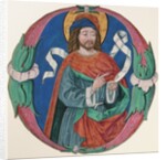 Manuscript Illumination with the Figure of a Saint in an Initial O, ca. 1480 by Unknown