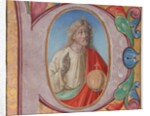 Manuscript Illumination with Salvator Mundi in an Initial P, from a Choir Book, early 16th century by Unknown