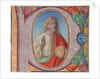 Manuscript Illumination with Salvator Mundi in an Initial P, from a Choir Book, early 16th century by Unknown