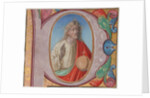 Manuscript Illumination with Salvator Mundi in an Initial P, from a Choir Book, early 16th century by Unknown