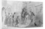 Village Scene with Dutch Colonial Figures by Felix Octavius Carr Darley