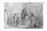 Village Scene with Dutch Colonial Figures by Felix Octavius Carr Darley
