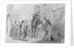 Village Scene with Dutch Colonial Figures by Felix Octavius Carr Darley