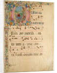 Manuscript Leaf with Entry into Jerusalem on Palm Sunday in an Initial D…, 15th-16th century by Bartolomeo di Domenico di Guido