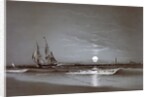 Entrance to Harbor?Moonlight, 1881 by David Johnson Kennedy