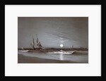 Entrance to Harbor?Moonlight, 1881 by David Johnson Kennedy