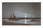 Entrance to Harbor?Moonlight, 1881 by David Johnson Kennedy