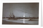 Entrance to Harbor?Moonlight, 1881 by David Johnson Kennedy