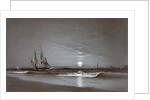 Entrance to Harbor?Moonlight, 1881 by David Johnson Kennedy
