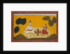 Shiva and Parvati Playing Chaupar: Folio from a Rasamanjari Series, dated 1694-95 by Devidasa of Nurpur