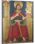 Panel with Saint John the Baptist Enthroned from Retable, 15th century by Domingo Ram