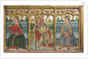 Predella pane with Saint Bridget, Saint Christopher, and Saint Kilian from Retable, 15th century by Domingo Ram