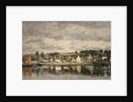 Village by a River, probably 1867 by Eugene Louis Boudin