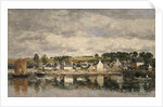 Village by a River, probably 1867 by Eugene Louis Boudin