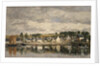 Village by a River, probably 1867 by Eugene Louis Boudin