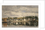 Village by a River, probably 1867 by Eugene Louis Boudin