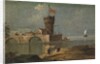Capriccio with a Circular Tower, Two Houses, and a Bridge, 18th century by Unknown