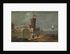 Capriccio with a Circular Tower, Two Houses, and a Bridge, 18th century by Unknown