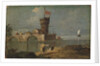 Capriccio with a Circular Tower, Two Houses, and a Bridge, 18th century by Unknown