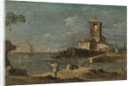 Capriccio with a Square Tower and Two Houses, 18th century by Unknown