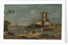 Capriccio with a Square Tower and Two Houses, 18th century by Unknown
