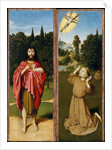Saint John the Baptist; Saint Francis Receiving the Stigmata, ca. 1485-90 by Gerard David