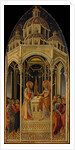 The Annunciation to Zacharias; The Angel of the Annunciation, ca. 1455-60 by Giovanni di Paolo