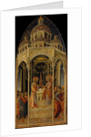 The Annunciation to Zacharias; The Angel of the Annunciation, ca. 1455-60 by Giovanni di Paolo