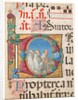 Manuscript Illumination with Singing Monks in an Initial D, from a Psalter, 1501-2 by Girolamo dai Libri