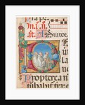 Manuscript Illumination with Singing Monks in an Initial D, from a Psalter, 1501-2 by Girolamo dai Libri