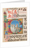 Manuscript Illumination with Singing Monks in an Initial D, from a Psalter, 1501-2 by Girolamo dai Libri