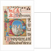 Manuscript Illumination with Singing Monks in an Initial D, from a Psalter, 1501-2 by Girolamo dai Libri