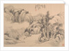 Clouds and Spring Trees at Dusk, dated 1888 by Gu Yun