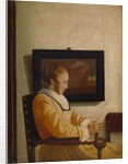 A Young Woman Reading by Johannes Vermeer (imitator of)