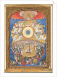 Manuscript Leaf with Adoration of the Holy Name, from a Book of Hours, after 1530 by Simon Bening (influence of)