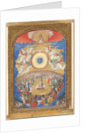 Manuscript Leaf with Adoration of the Holy Name, from a Book of Hours, after 1530 by Simon Bening (influence of)
