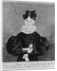 Portrait and Birth Record of Mahala Wechter, 1833 by Jacob Maentel