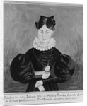 Portrait and Birth Record of Mahala Wechter, 1833 by Jacob Maentel