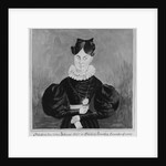 Portrait and Birth Record of Mahala Wechter, 1833 by Jacob Maentel