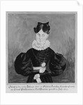 Portrait and Birth Record of Mahala Wechter, 1833 by Jacob Maentel