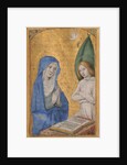 Manuscript Leaf with the Annunciation from a Book of Hours, ca. 1485-90 by Jean Bourdichon