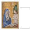 Manuscript Leaf with the Annunciation from a Book of Hours, ca. 1485-90 by Jean Bourdichon