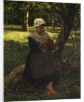 A Peasant Girl Knitting, ca. 1870 by Jules Breton
