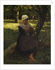 A Peasant Girl Knitting, ca. 1870 by Jules Breton