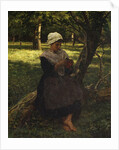 A Peasant Girl Knitting, ca. 1870 by Jules Breton