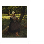 A Peasant Girl Knitting, ca. 1870 by Jules Breton