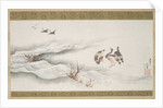 Wild Geese and Water, 1839 by Hokusai