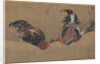 Gamecocks, dated 1838 by Hokusai