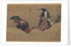 Gamecocks, dated 1838 by Hokusai